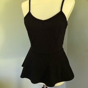 Black Peplum Top